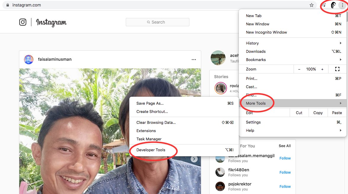 cara upload foto Instagram