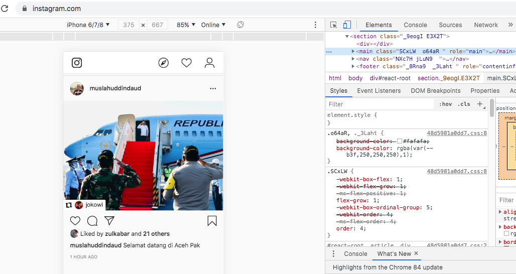 upload foto instagram