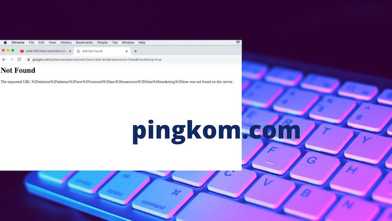 laman Google AdSense tumbang dan down