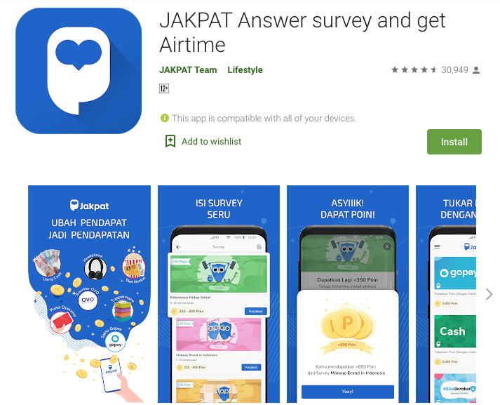 aplikasi penghasil pulsa jakpat