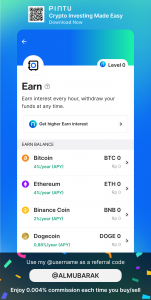Fitur Earn Aplikasi Pintu