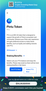 Fitur PTU Staking Aplikasi Pintu