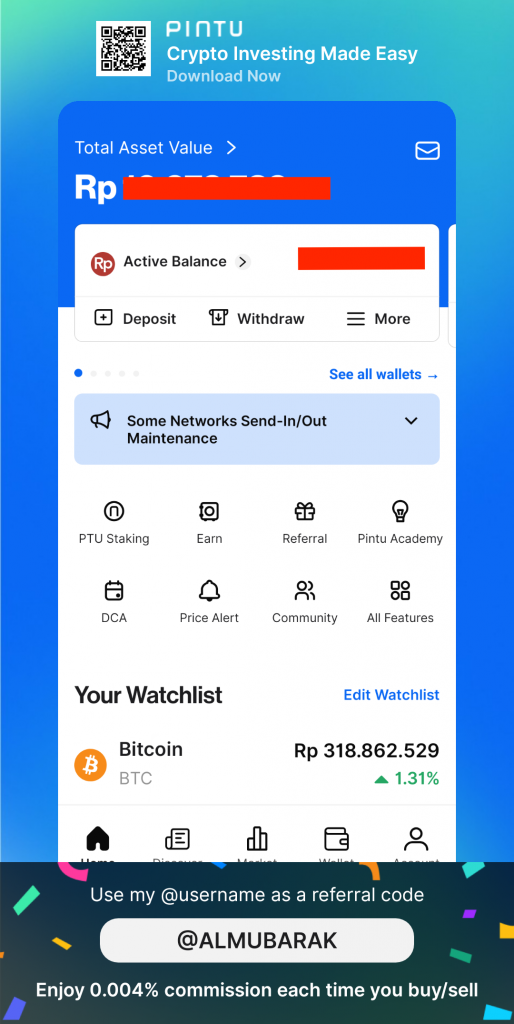 Tampilan Aplikasi Pintu Jual Beli Crypto Terpercaya di Indonesia