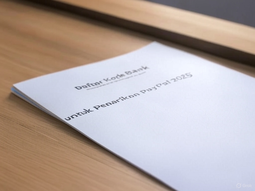 Daftar Kode Bank untuk Penarikan Dana PayPal 2025